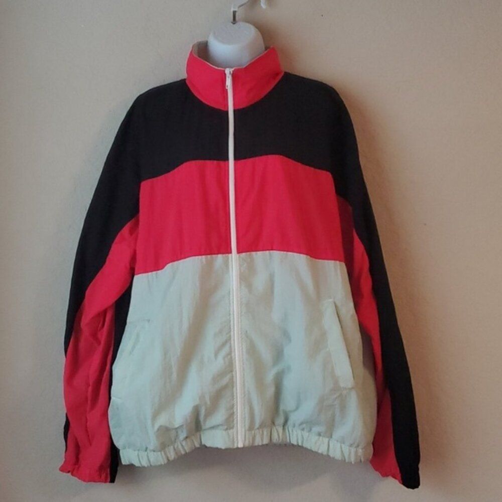 VTG Cheetah Mervyns Nylon Windbreaker Jacket SZ M
